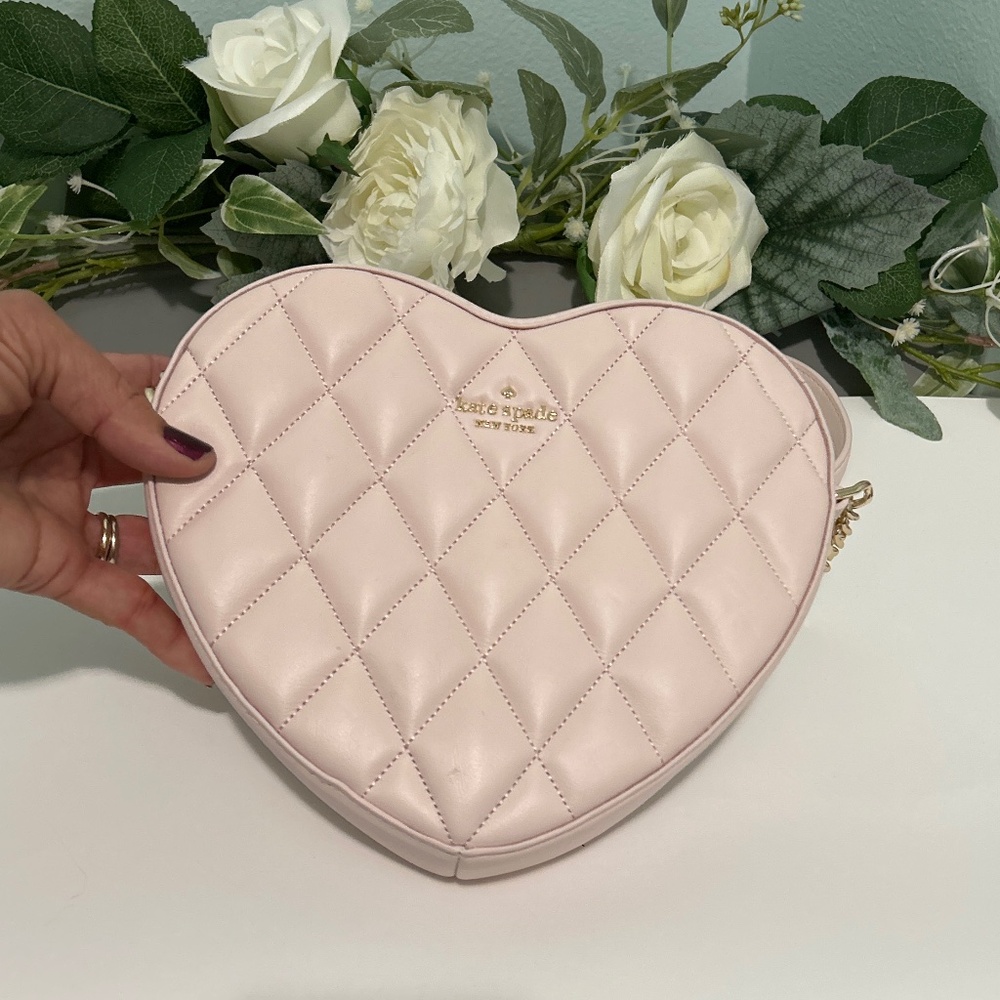 Kate Spade Love Shack Quilted Heart in blush